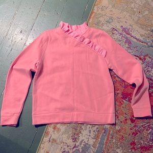 Pink Ruffle Soaked in Luxury Crew Neck